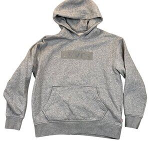 Levi's Mens Hoodie Sweatshirt Medium Relaxed Fit Pullover Gray Classic Casual